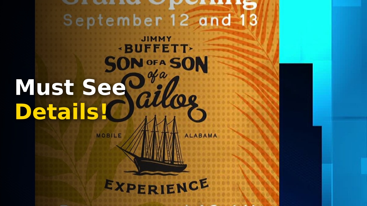 The Jimmy Buffett exhibit poster featuring the legend's signature coastal style