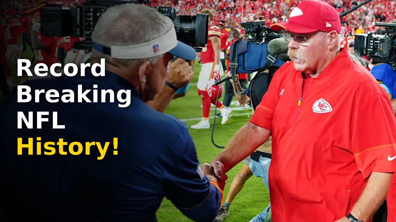 The Kansas City Chiefs taking the field during a historic Chiefs vs Broncos MNF matchup