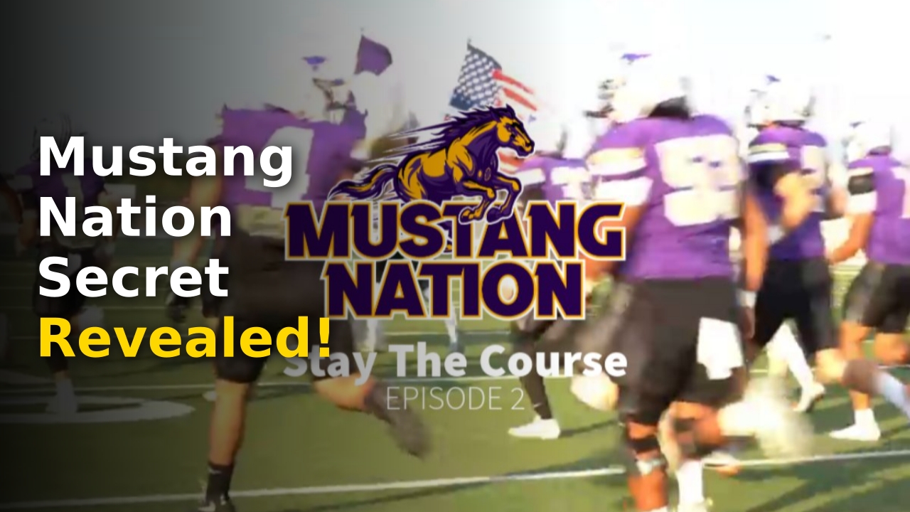 The Marble Falls team preparing for a game in Mustang Nation Episode 2