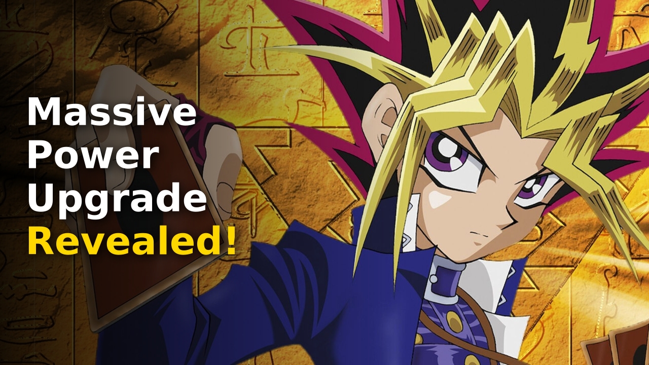 The new Dark Magician upgrade card displayed in a protective sleeve