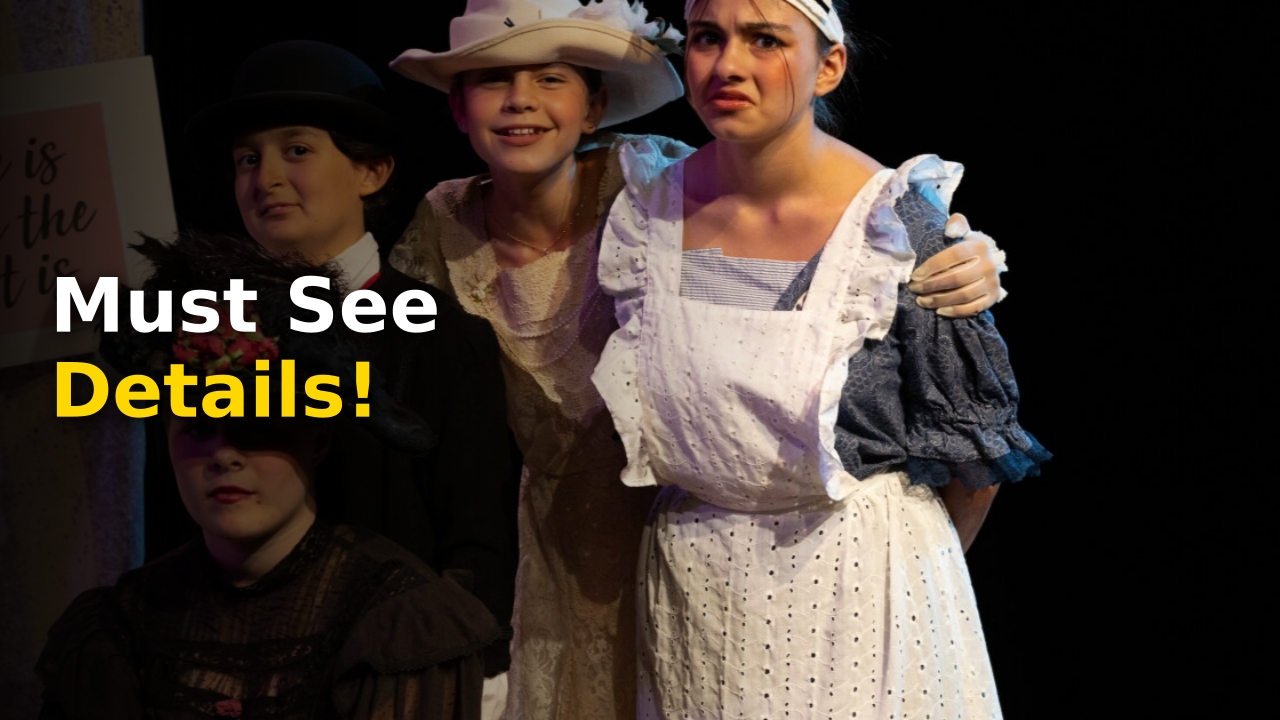 The NEYT troupe performing New England Youth Theatre: The Family Vacation with comedic energy