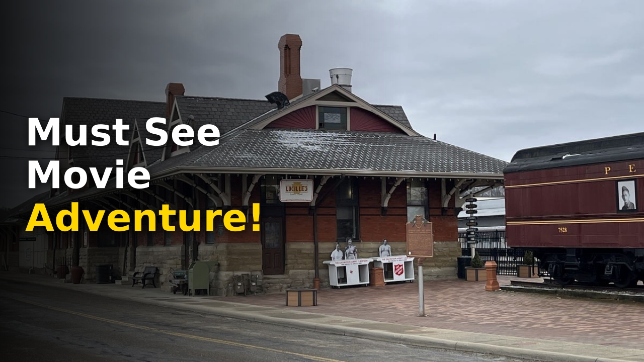 The official banner for the Dennison Depot Film Fest 2026 featuring vintage rail and movie graphics