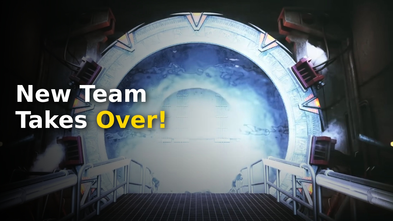 The official promotional art for Stargate Timekeepers featuring the new team