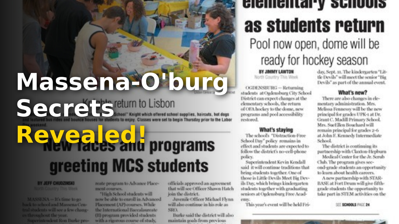 The official report on Massena-O'burg Sep 5, 2026 detailing regional changes