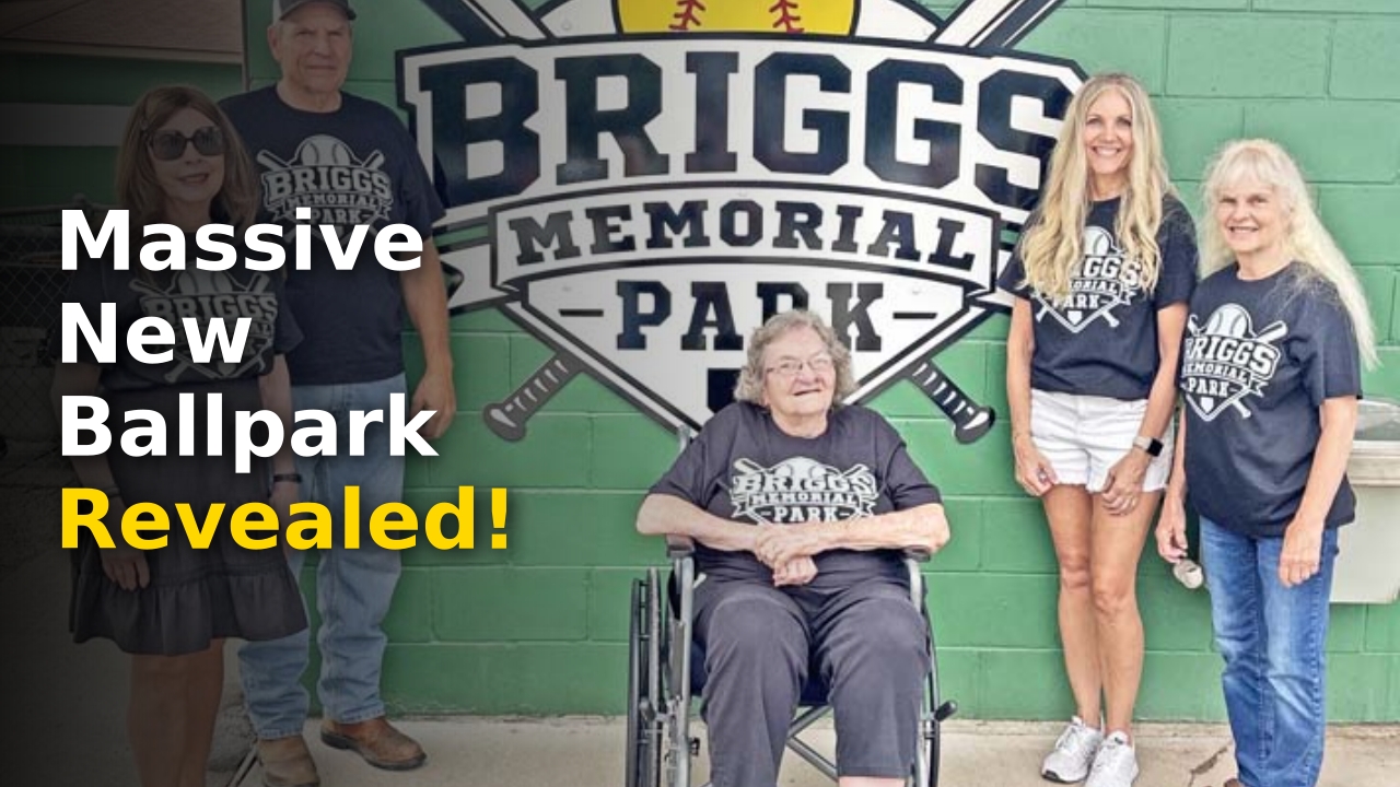 The official signage for the newly dedicated Briggs Memorial Park in Eagleville Missouri