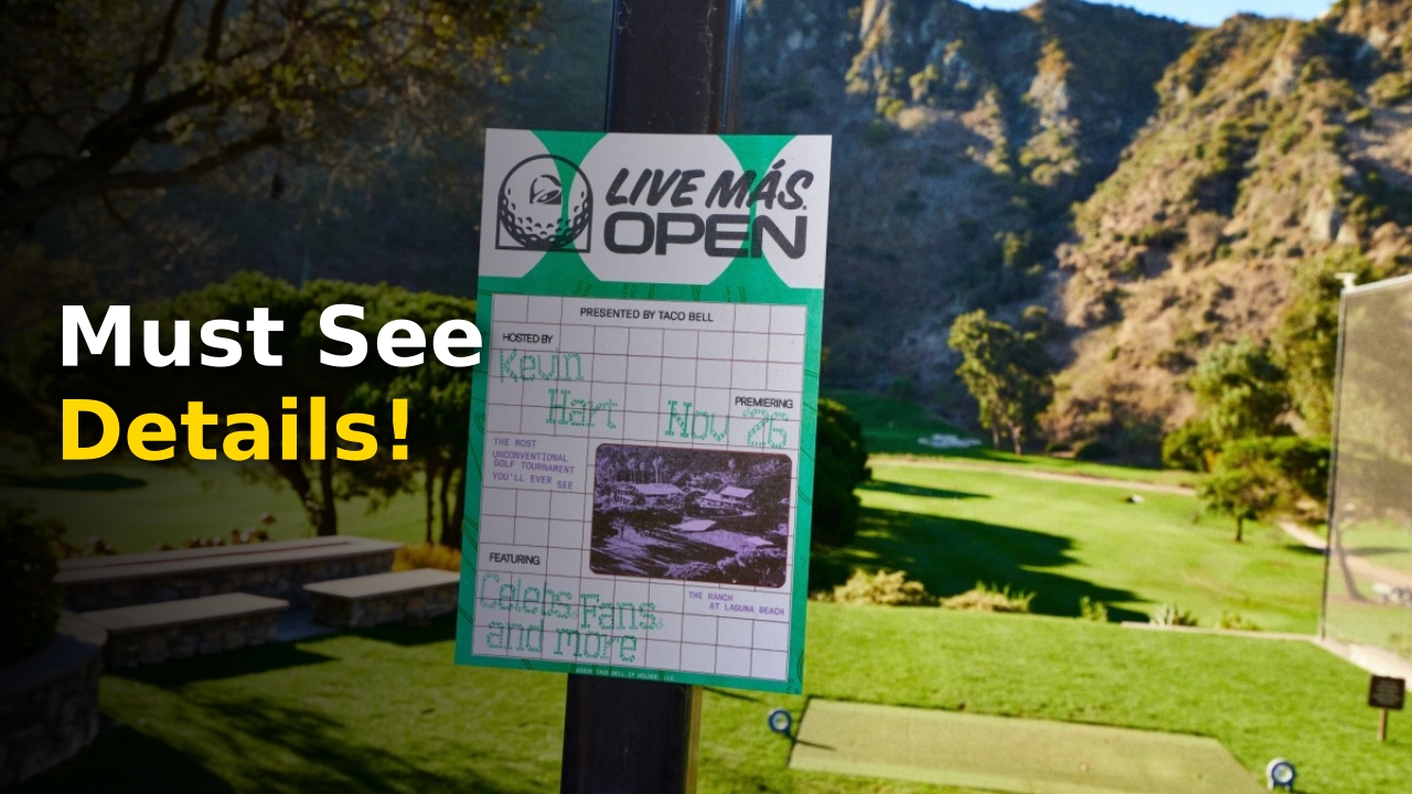 The official Taco Bell Live Mas Open logo at The Ranch at Laguna Beach