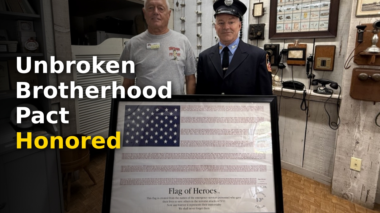 The Ramona 9/11 Memorial banner displayed outside the local museum