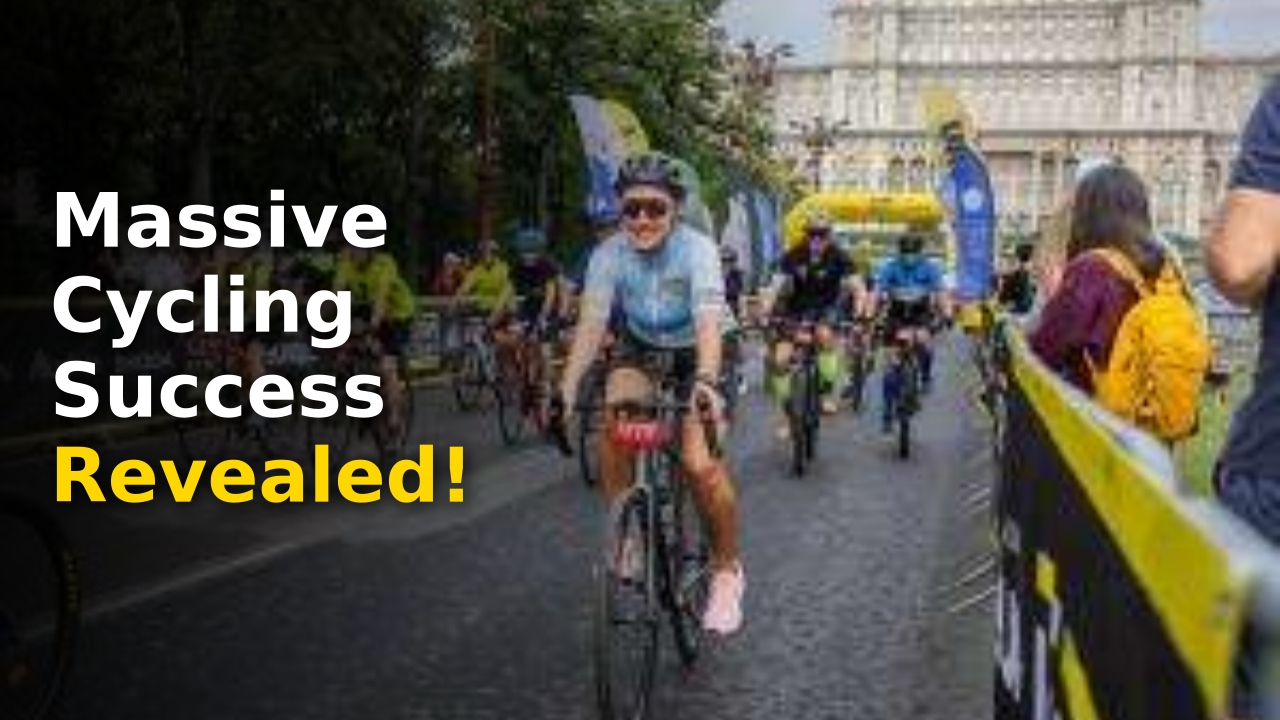 The start line of the L'Étape Romania cycling event with over 2,000 riders