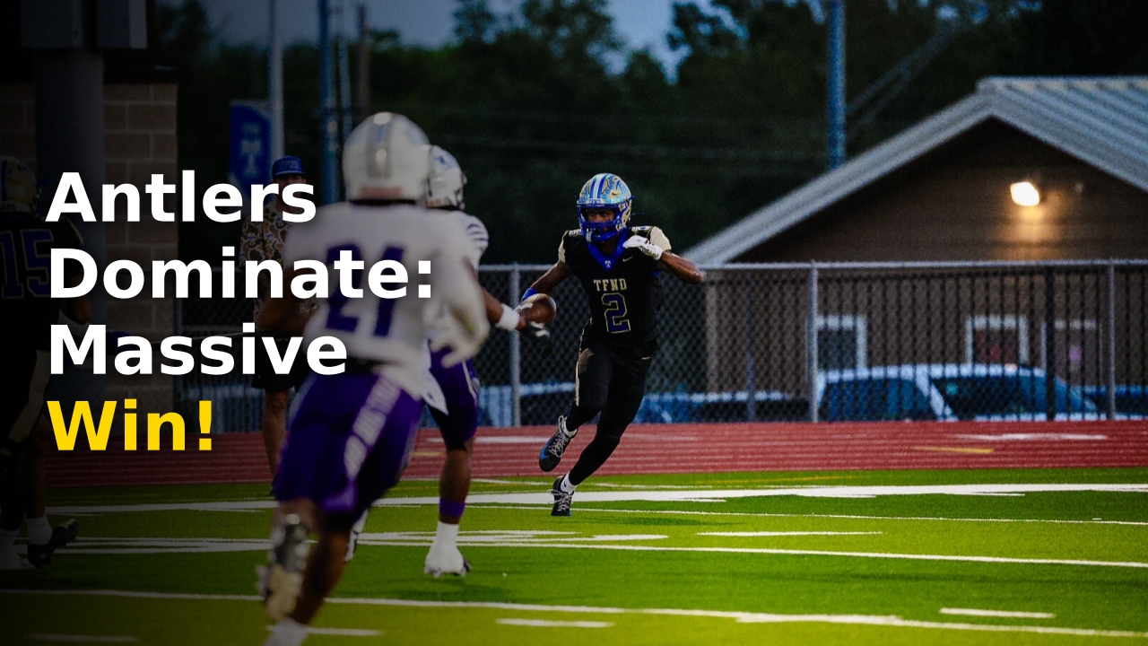 The Tivy football team in new black uniforms during their district opener