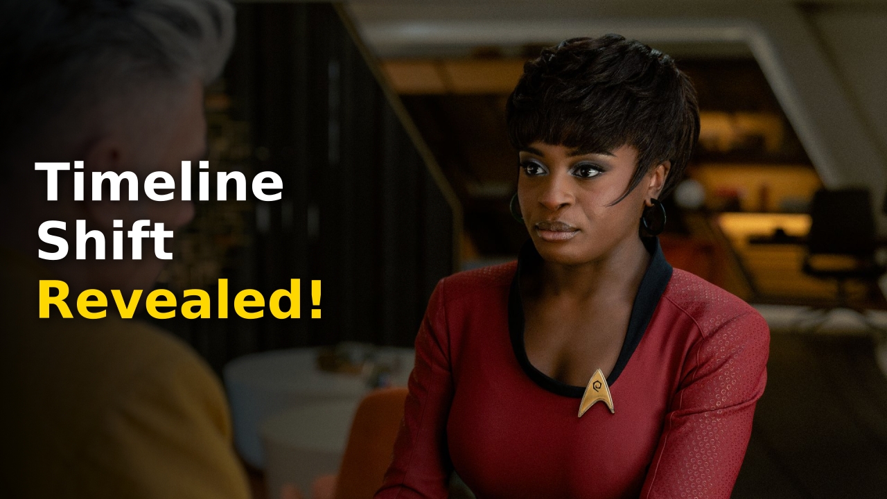 The USS Enterprise traveling through the Strange New Worlds Timeline in 2025