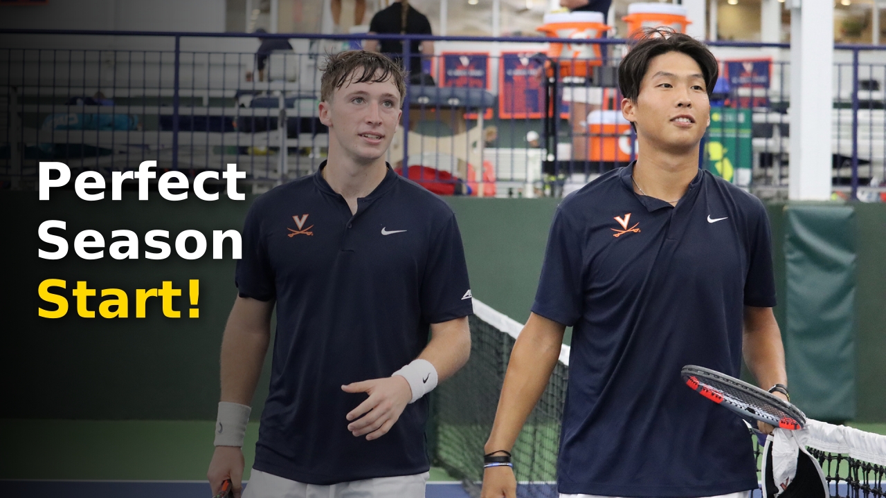 The Virginia men's tennis team dominates the Orange & Blue 2026 results at Boar's Head Sports Club