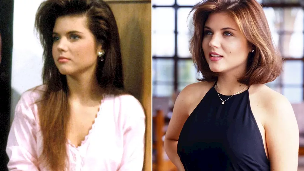 Tiffani Thiessen in a professional portrait highlighting her career success