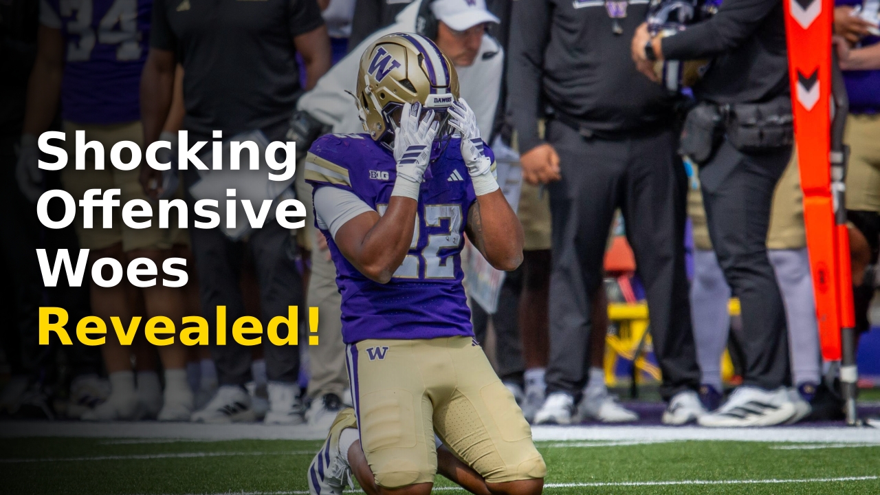 Trey Cooley drops ball during critical Washington Huskies play