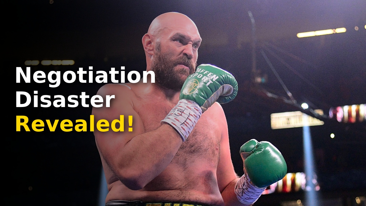 Tyson Fury and Anthony Joshua promo graphic representing the collapse of the Fury Joshua Negotiations