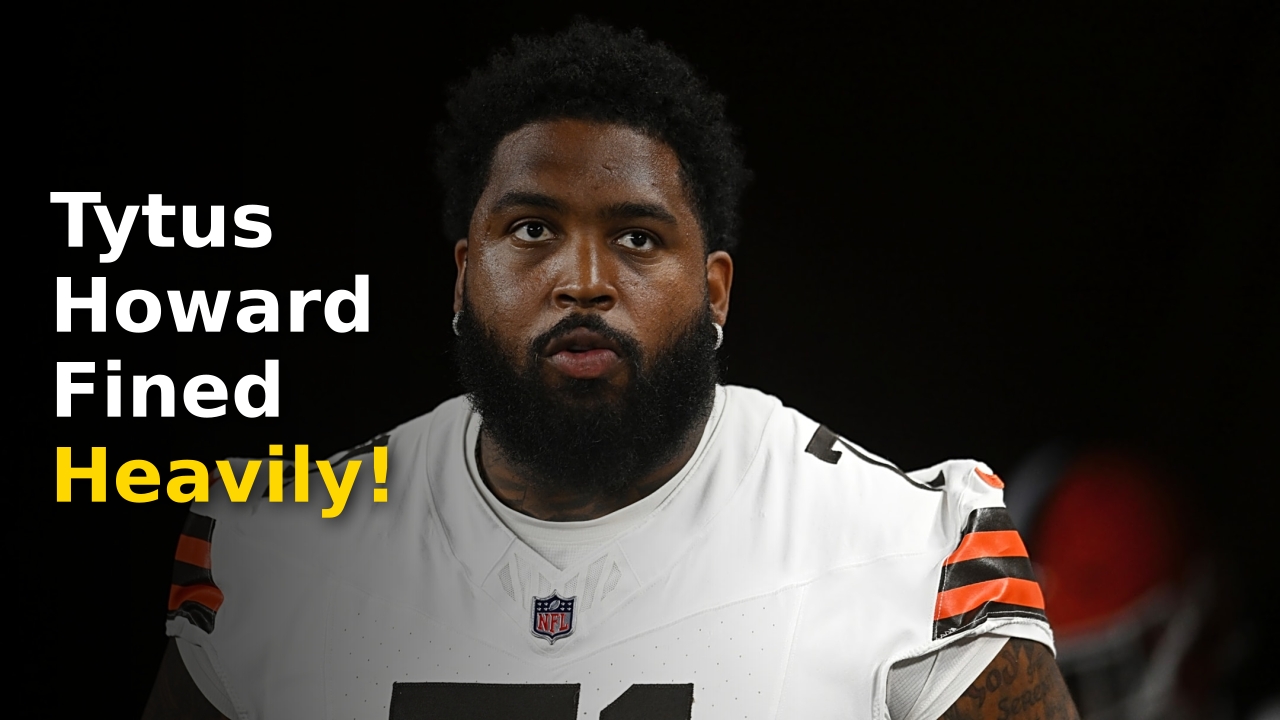 Tytus Howard playing for the Cleveland Browns during the 2026 NFL preseason