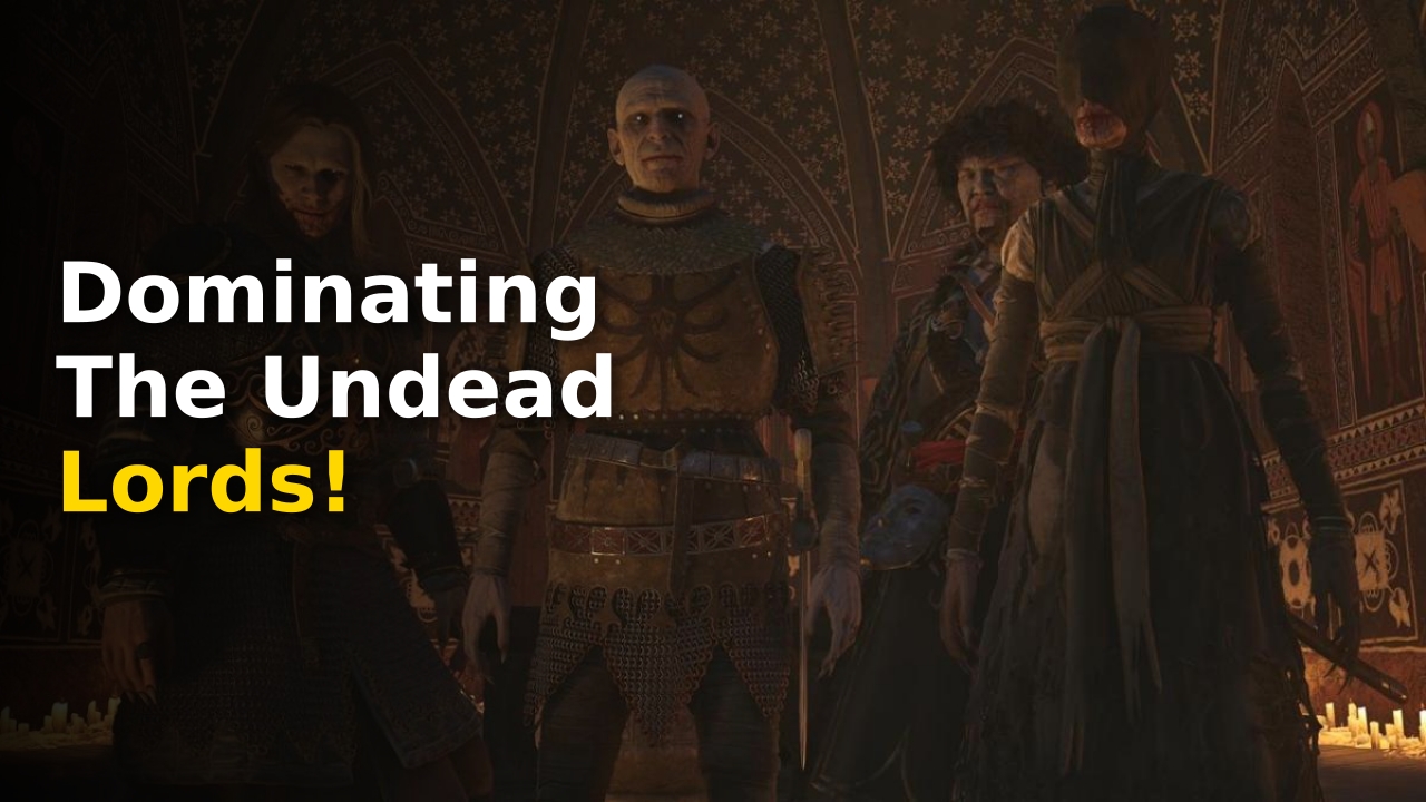Vampire Court Bosses standing together in the throne room of Castle Greifberg