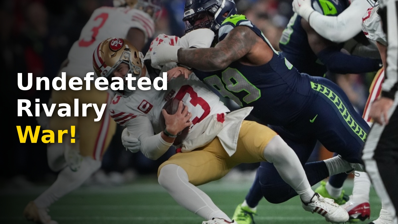 Brock Purdy and Kyle Shanahan on sideline during 49ers vs Seahawks 2026 game
