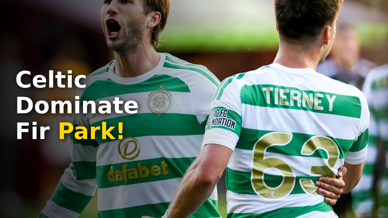 Camilo Duran celebrating opening goal during Celtic vs Motherwell 2026 results