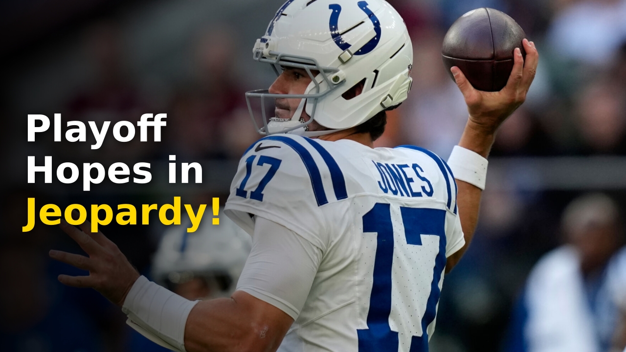 Daniel Jones Colts quarterback dropping back to pass during 2026 season