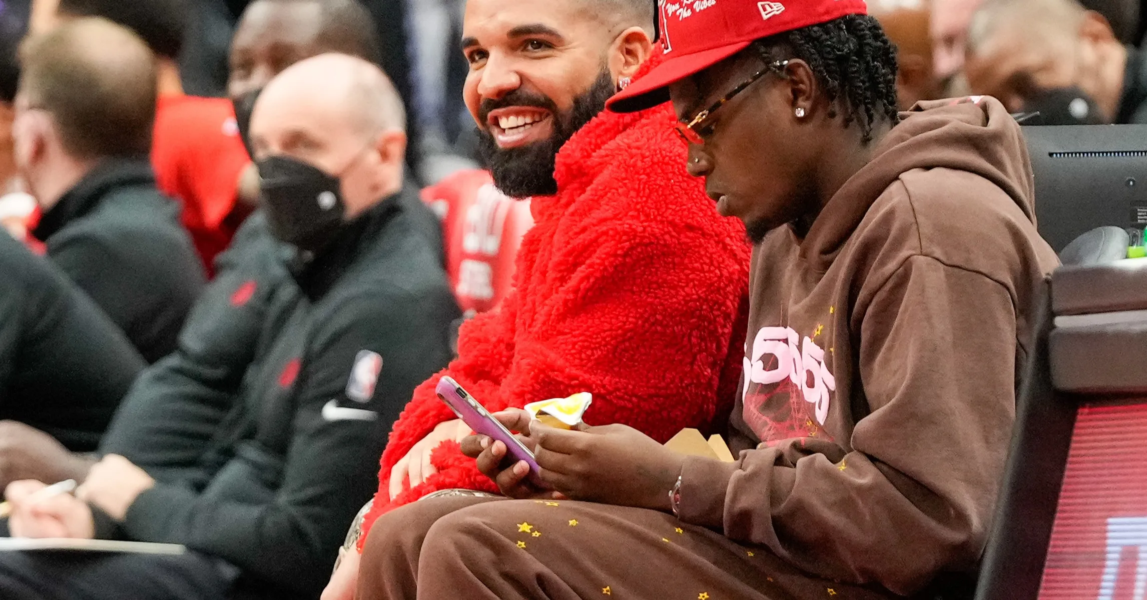 Drake funding K-Os album official announcement graphic featuring both artists