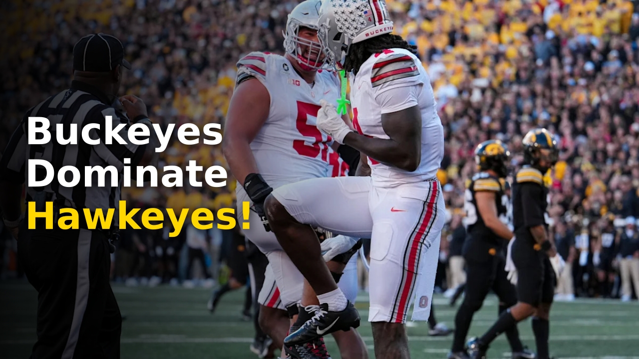 Jeremiah Smith running down the field in the Ohio State vs Iowa win