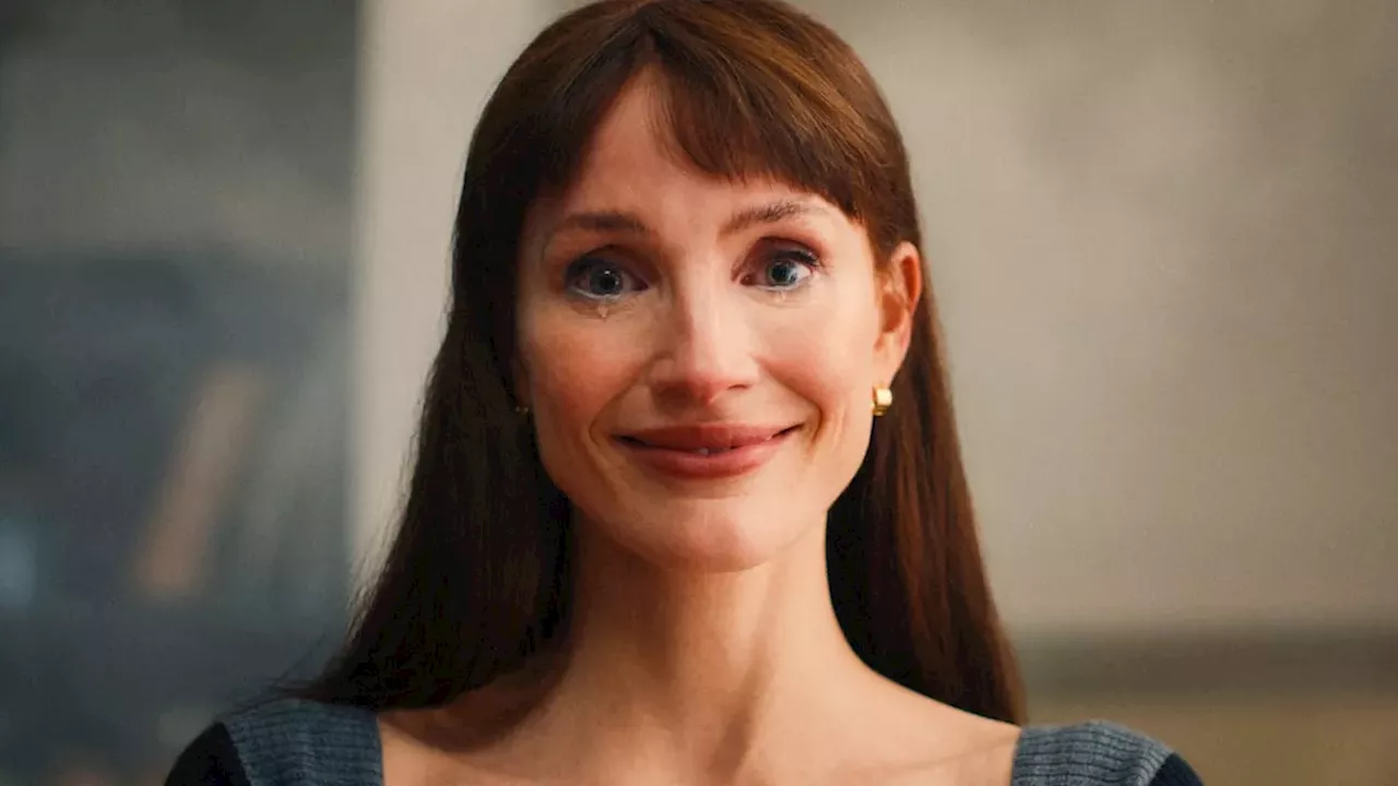 Jessica Chastain looking terrifying in the new Jessica Chastain horror movie 2025