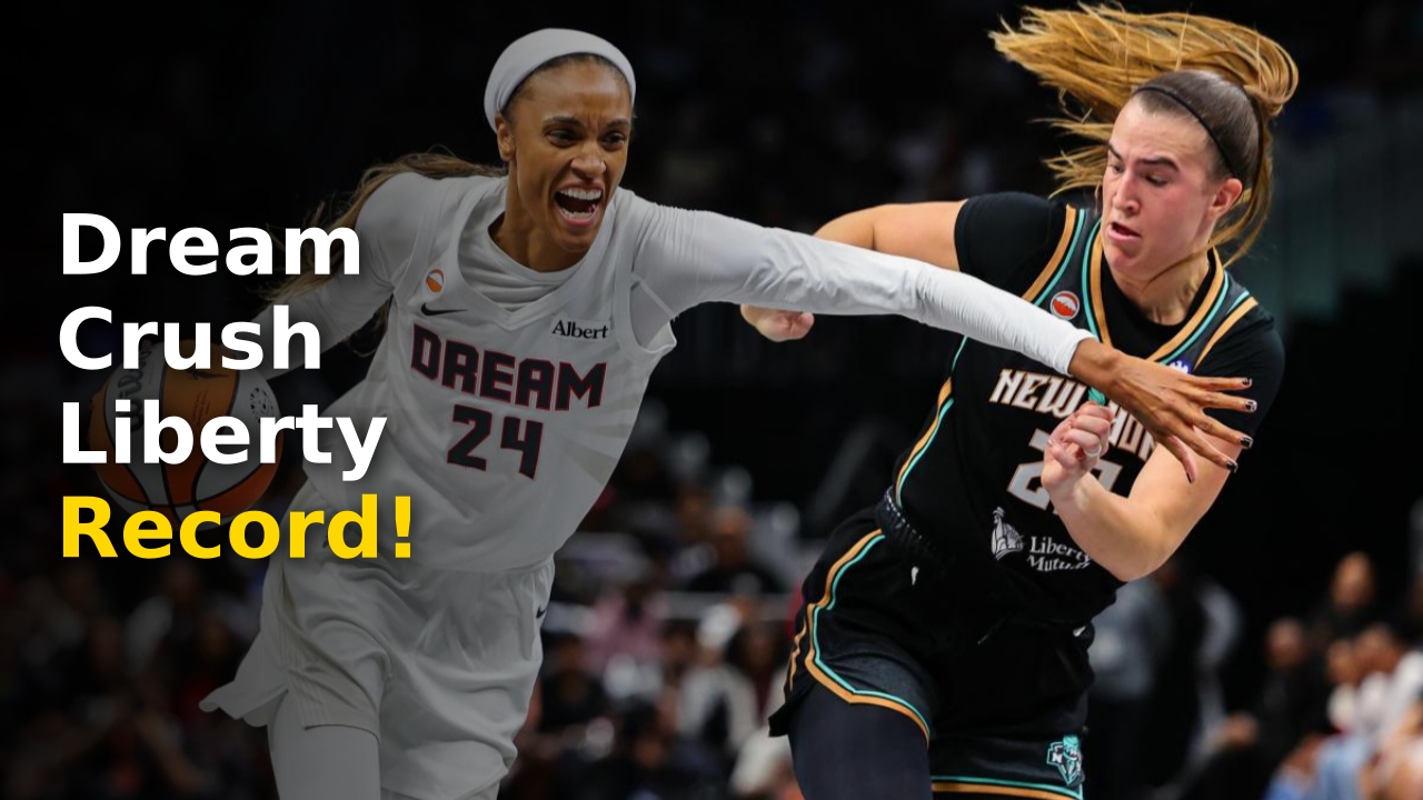 Jordin Canada and Atlanta Dream teammates celebrating 2026 WNBA semifinal win