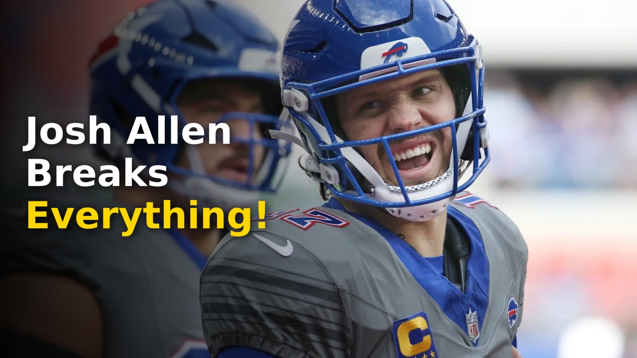 Josh Allen running for a touchdown during the 2026 NFL season for the Buffalo Bills