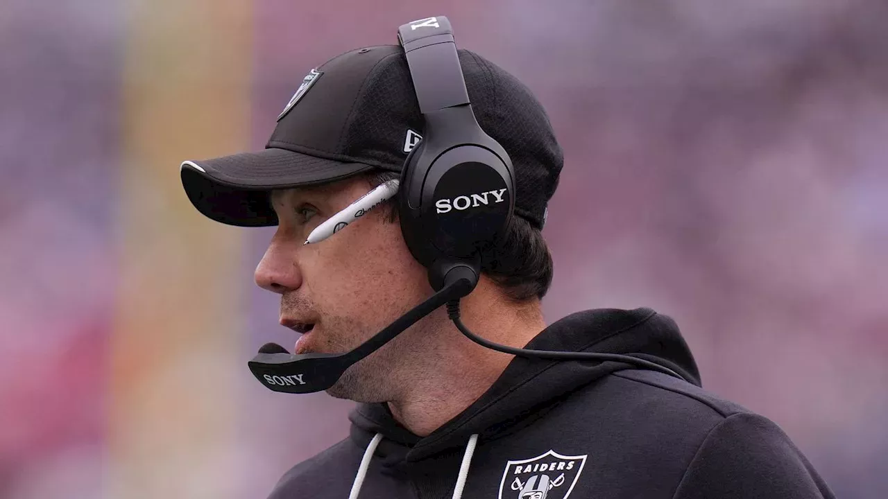 Klint Kubiak during the Raiders humiliating defeat 2026 against Patriots