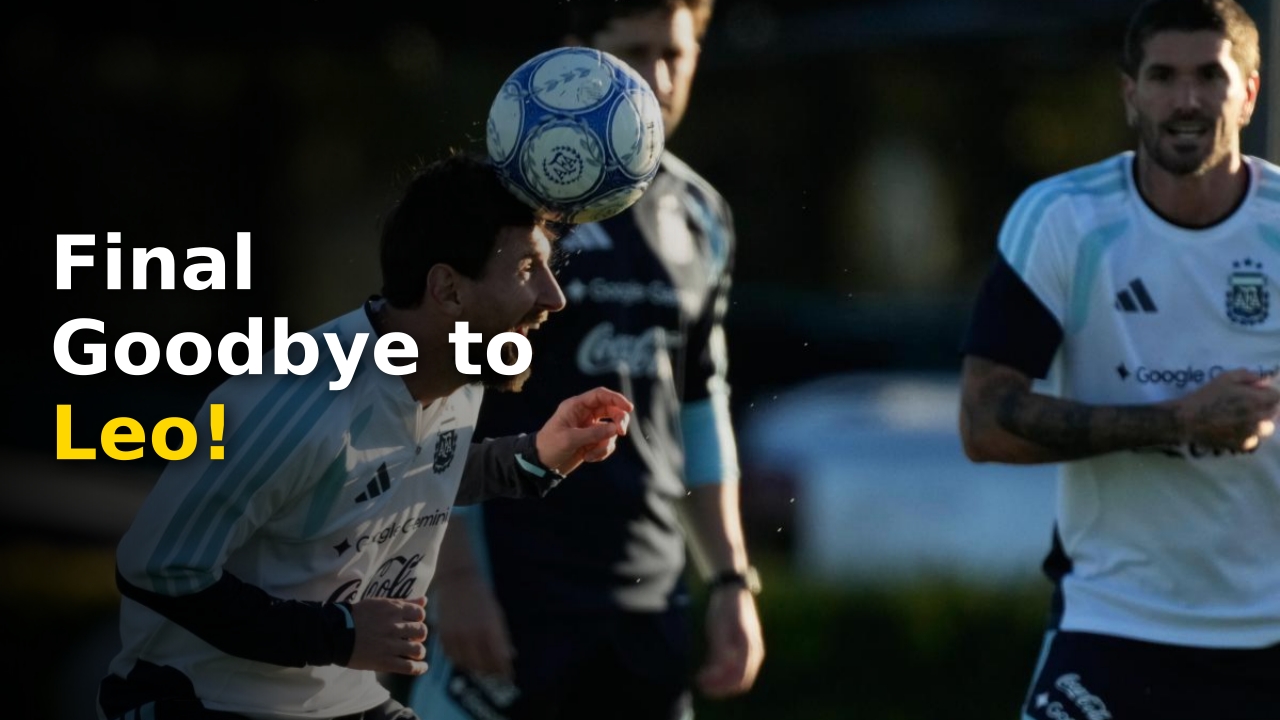 Lionel Messi waves to fans as Messi se despide from international duty in 2026