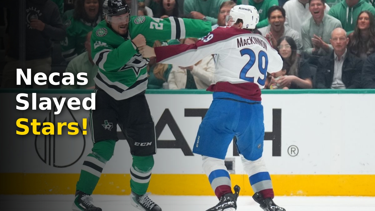 Martin Necas Avalanche leading the team past Dallas Stars in 2024 NHL game