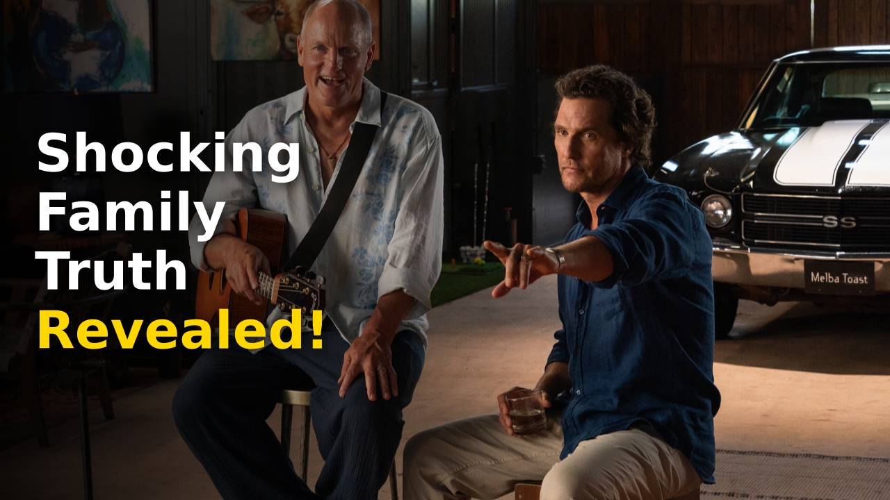 Matthew McConaughey and Woody Harrelson smiling together at an event for their new series Brothers