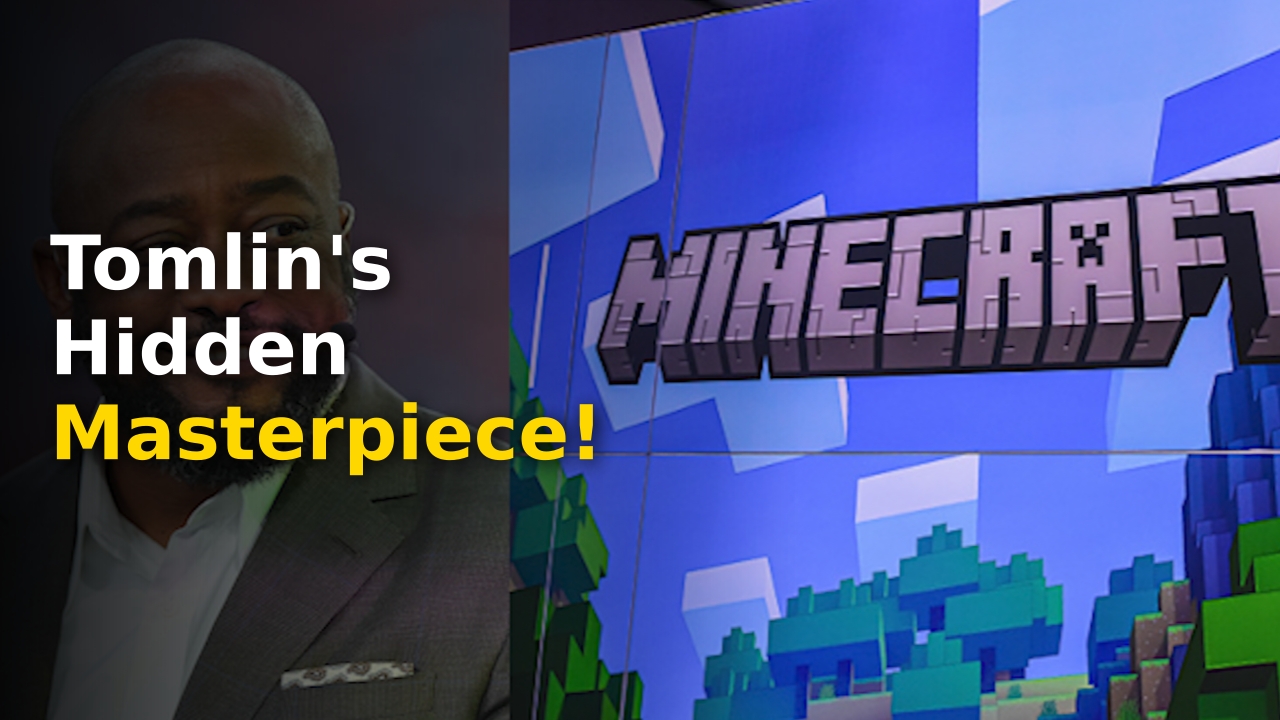 Mike Tomlin Minecraft City reveal featuring the former Steelers coach