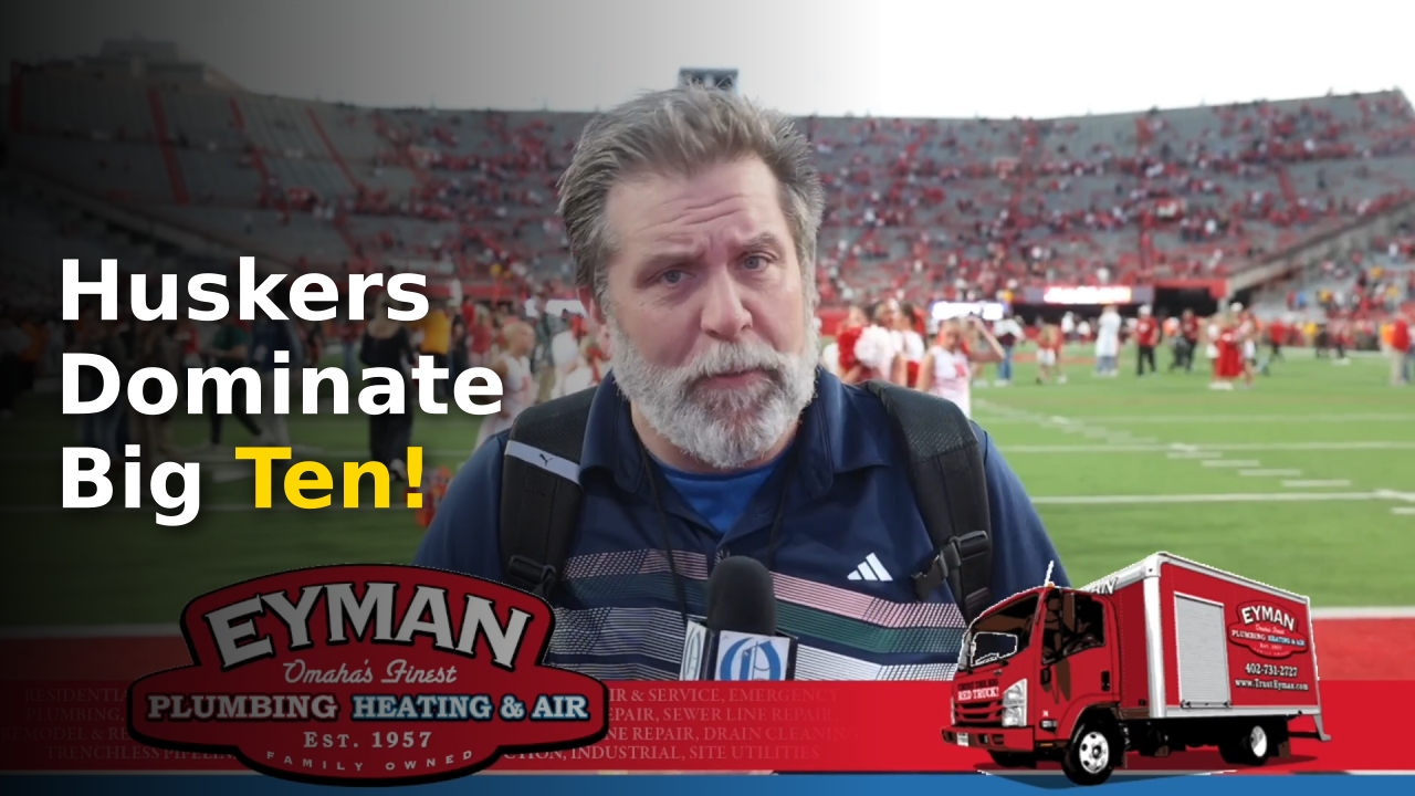 Nebraska head coach Matt Rhule shouting instructions to his players during the Nebraska vs Maryland game at Memorial Stadium in 2026