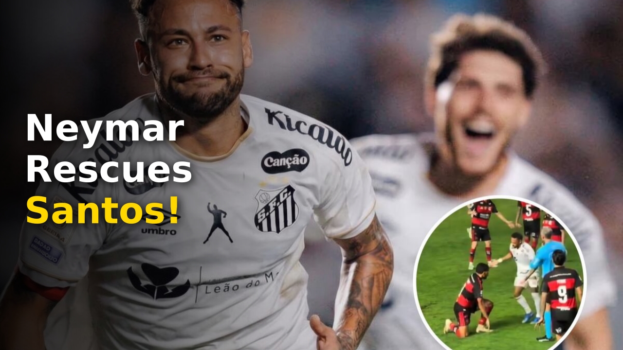 Neymar Santos return penalty kick goal against Flamengo goalkeeper Agustin Rossi