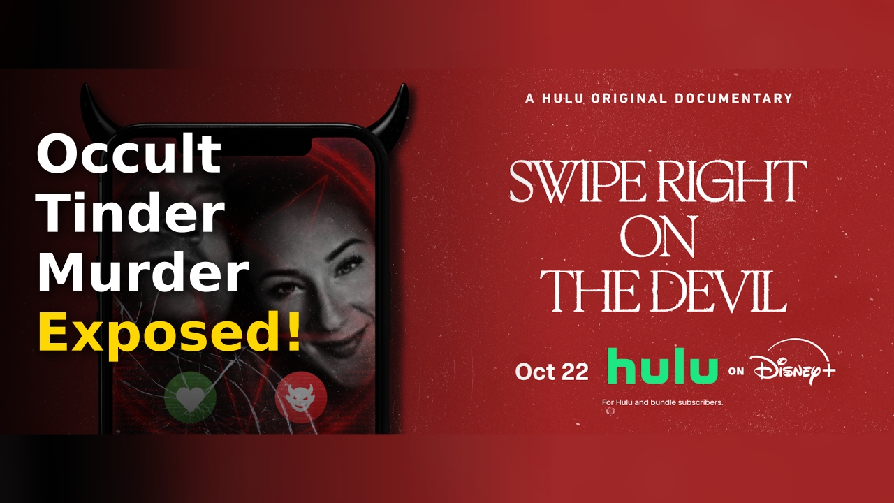 Official poster for Swipe Right on the Devil showing a smartphone and occult symbols
