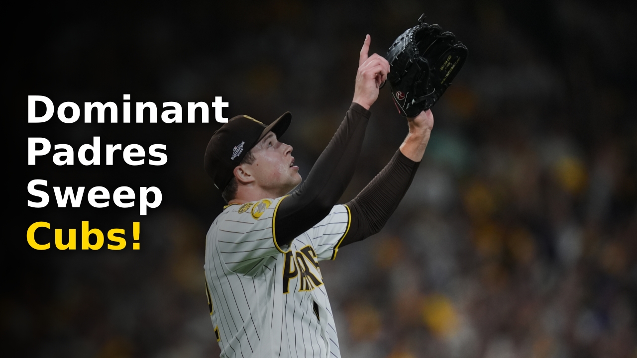 Padres players celebrate their playoff victory during the Padres Cubs sweep 2026