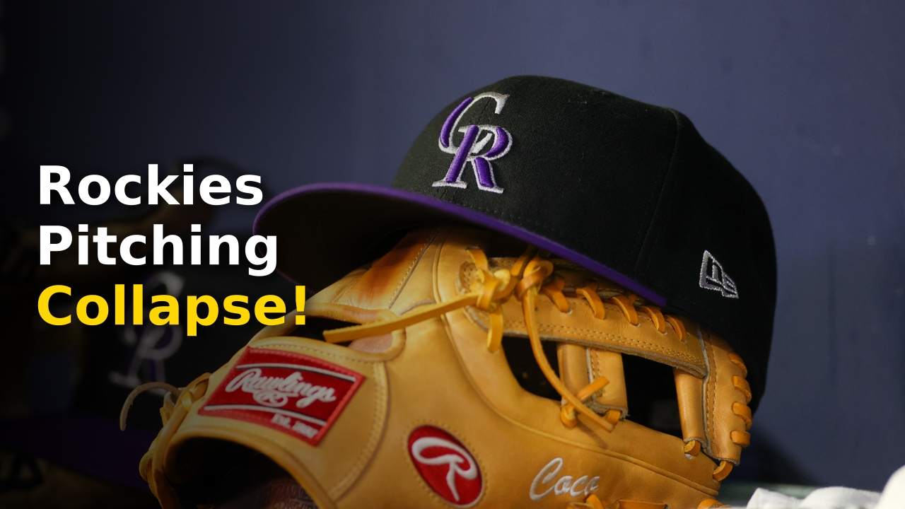 Paul DePodesta addressing the media during a press conference about the Rockies pitching struggles