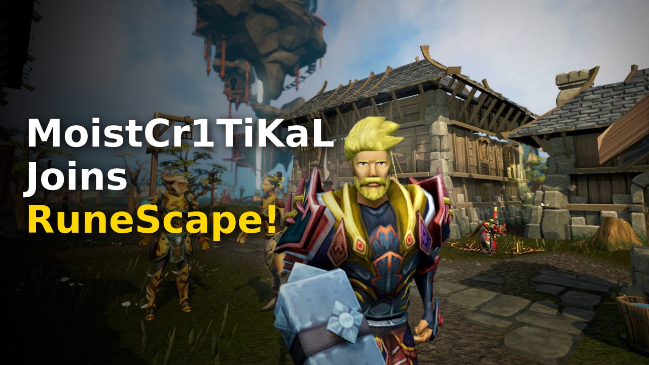 RuneScape Animated Show title card with Gielinor landscape in the background