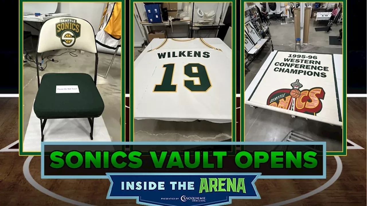 Seattle SuperSonics logo and arena concept for the 2024 NBA expansion bid