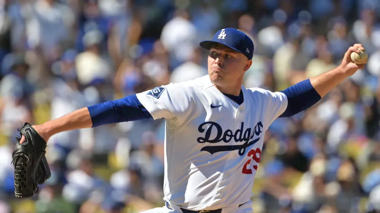 Tarik Skubal Dodgers starter throwing a pitch in NLDS Game 1