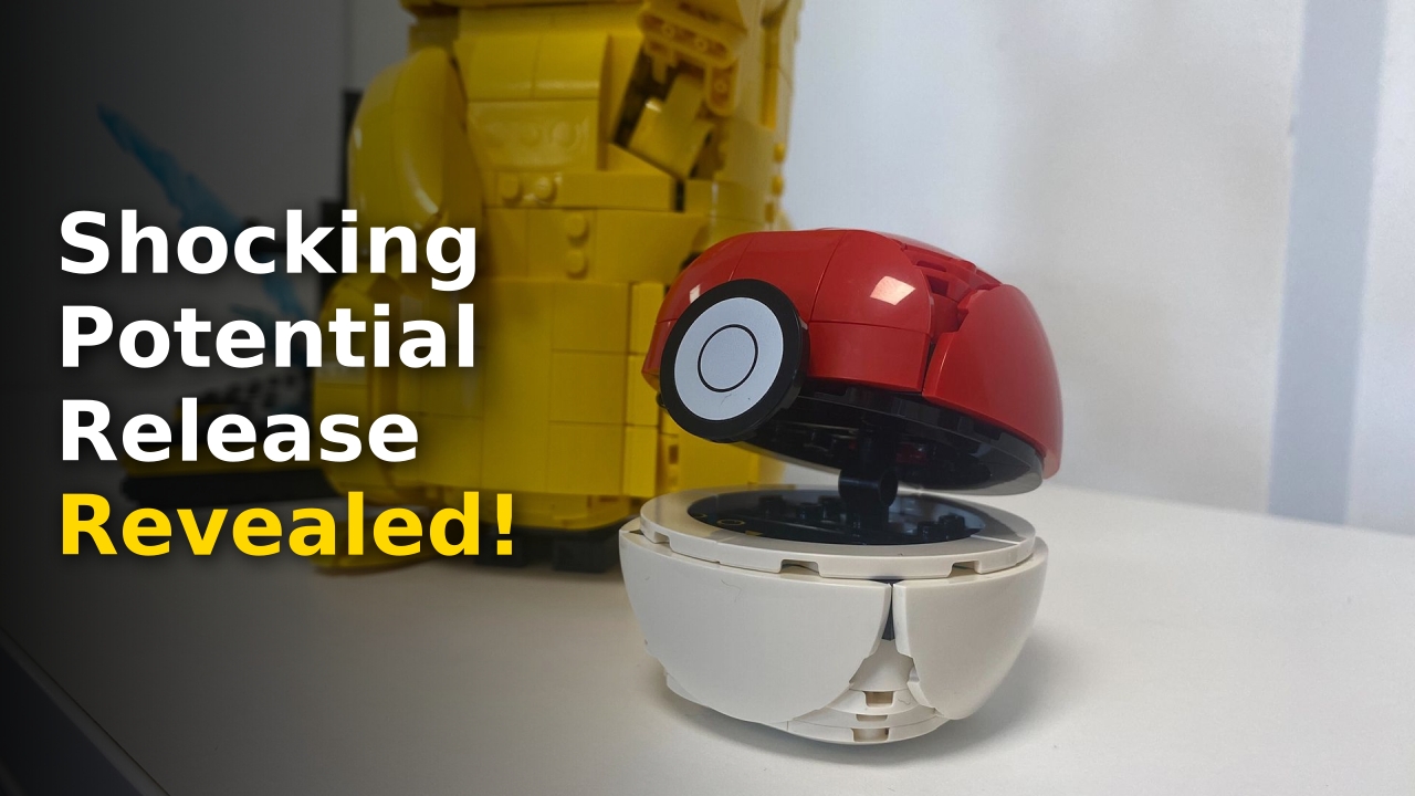 The Lego Pokemon blind boxes logo and mockup of potential set