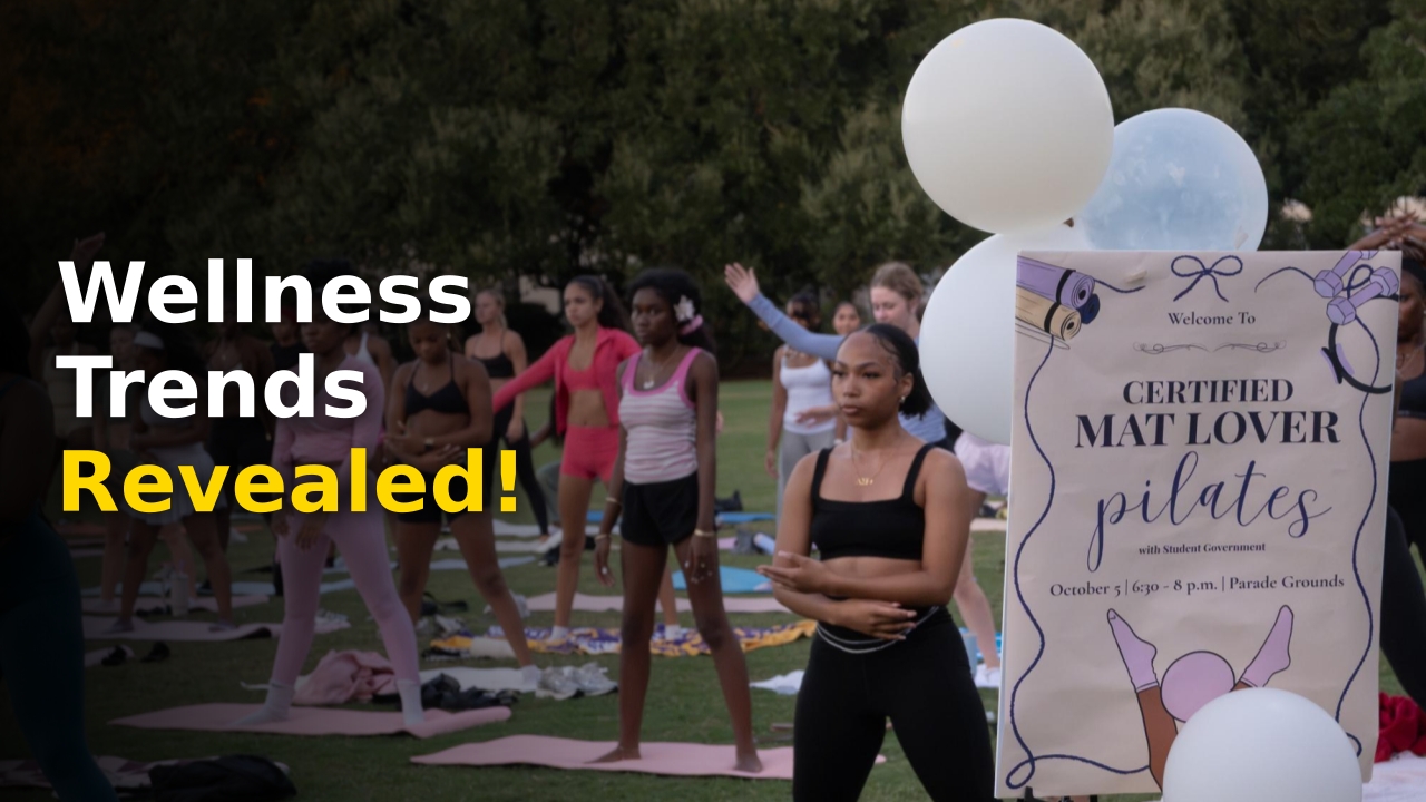 The LSU Drake Pilates event featuring students exercising to R&B music on the Parade Ground