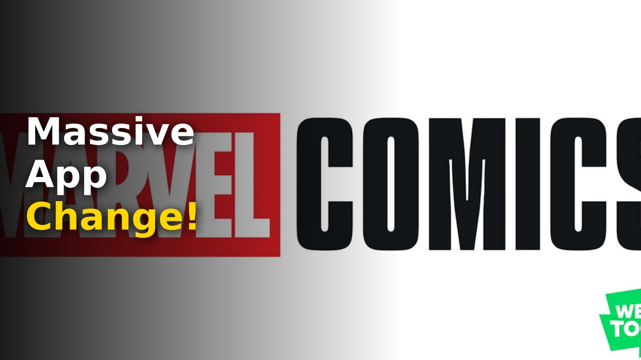 The Marvel Unlimited shutdown announcement leading to the new Webtoon comics app