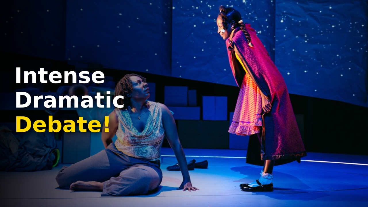 The theatrical stage setup for the highly anticipated Mfoniso Udofia Play at Lincoln Center