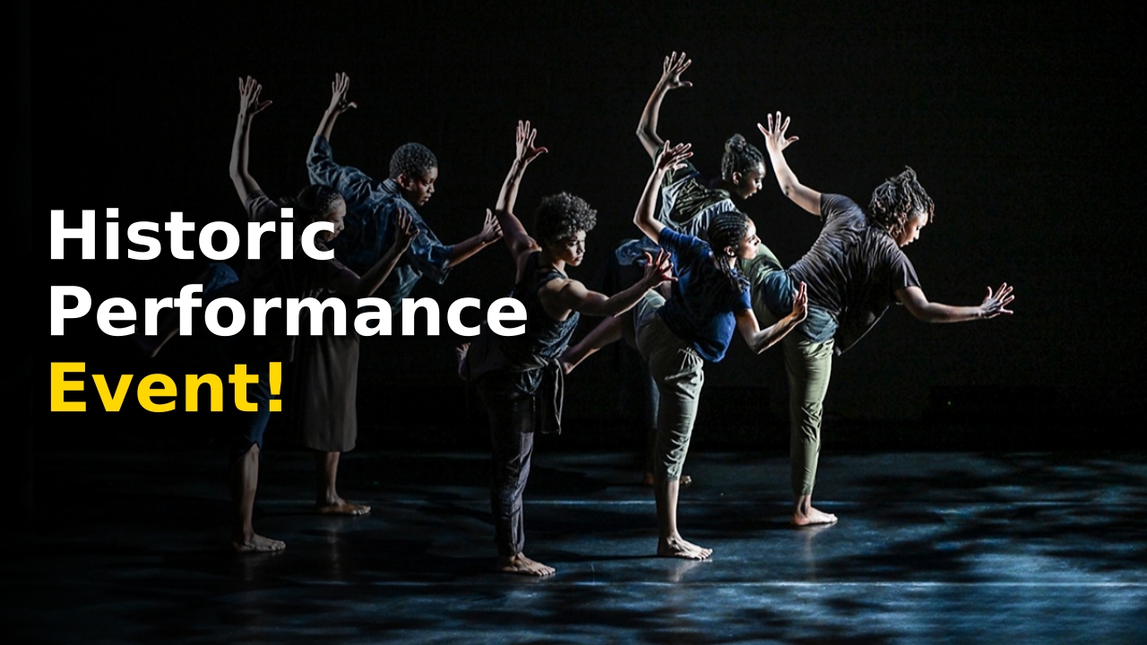 Urban Bush Women APSU company members performing powerful modern choreography on stage