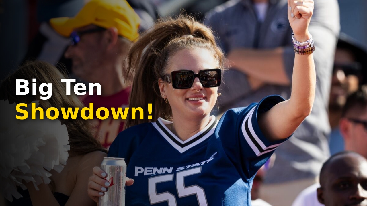 USC vs Penn State Big Ten college football matchup featured graphic