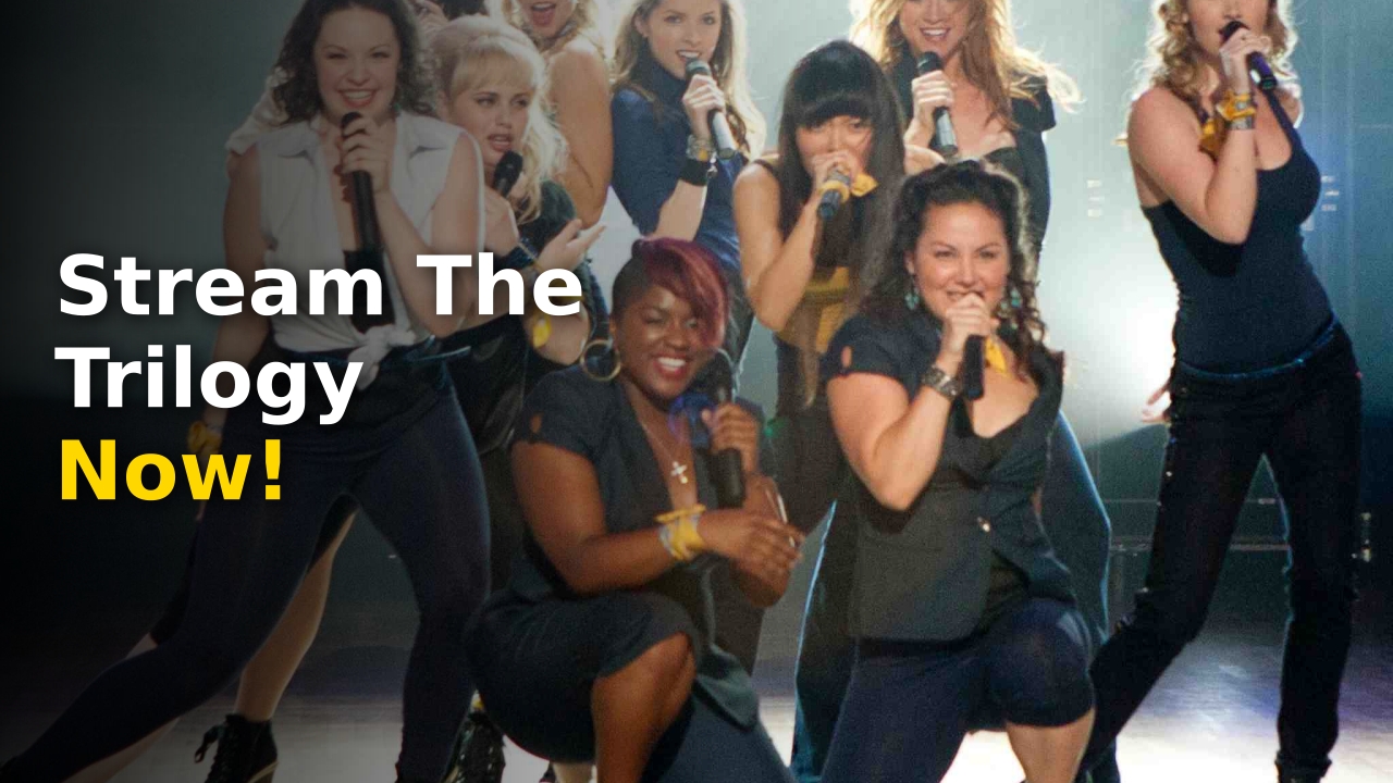 Where to watch Pitch Perfect trilogy streaming online on smart TV screen